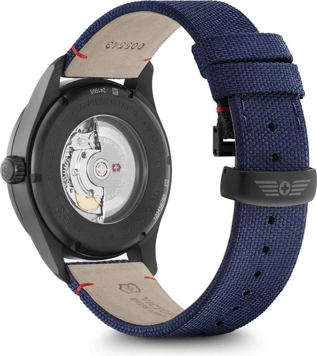 Produktbild Victorinox Airboss Mecha 42, BLK PVD, BLE dial, BLE nylon str (Fliegeruhr, 42 mm)