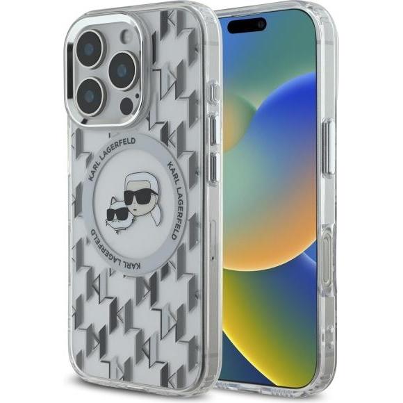 Thumbnail - Karl Lagerfeld KLHMP16LHMCKMHT iPhone 16 Pro 6.3" przezroczysty/transparent IML Monogram Karl&Choupe (Apple iPhone 16 Pr...
