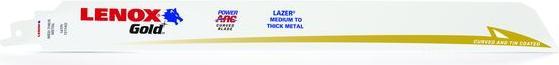 Actual product image Lenox Sabre saw blade Gold Lazer® Length 305 mm Width 25 mm Tooth pitch TPI 14