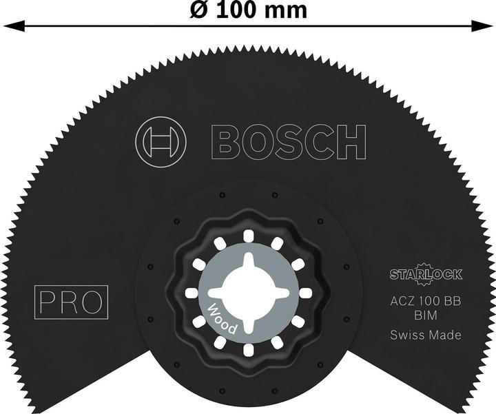 Immagine prodotto Bosch Professional Zubehör PRO ACZ 100 BB lama per utensili multifunzione, 100 mm