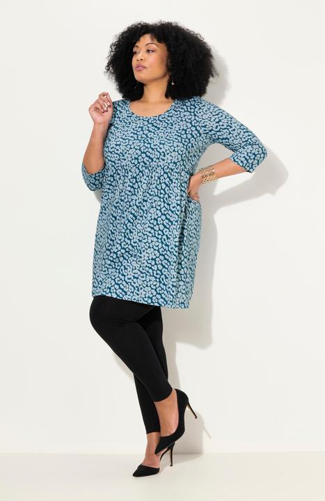 Produktbild Ulla Popken Longshirt, Leomuster, A-Linie, Rundhals, 3/4-Arm (50, 52)