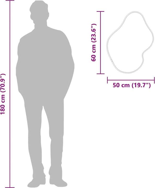 Immagine prodotto vidaXL Wandspiegel (60 x 50 cm)