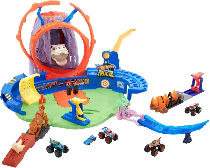 Produktbild Hot Wheels Monster Trucks Vulkan Arena Spielset
