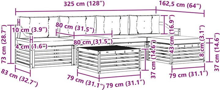 Produktbild vidaXL Outdoor-Sofa