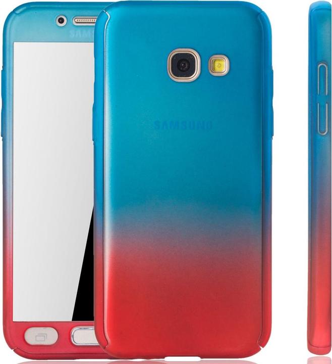 Produktbild König Design Schutz Handy Hülle für Samsung Galaxy A3 (2017) 360 Case Cover Displayschutz Rot (Samsung Galaxy A3 (2017))