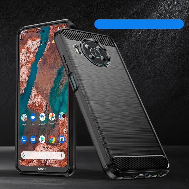 Actual product image Hurtel Carbon Case Flexible cover for Nokia X100 black (Nokia X100)