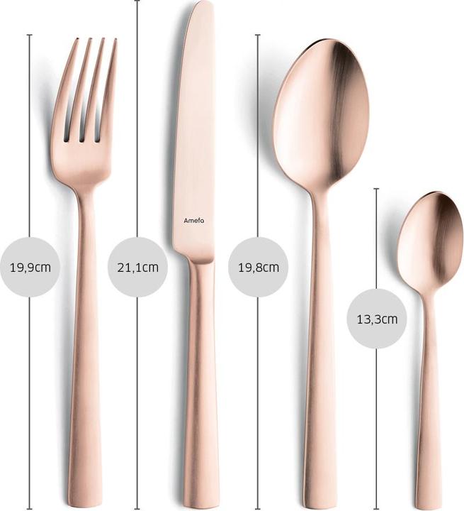 Image du produit Amefa VENTURA Besteckset 24-teilig PVD kupfer (24 pièce(s), Set de couverts)