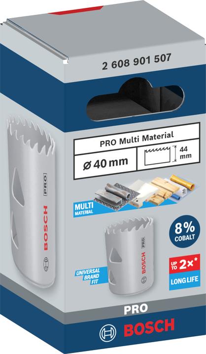 Actual product image Bosch Professional Zubehör PRO Multi material hole saw, 40 mm, with thread (40 millimetres)
