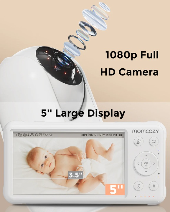 Actual product image Momcozy Video baby monitor (Video & Audio, 300 m)