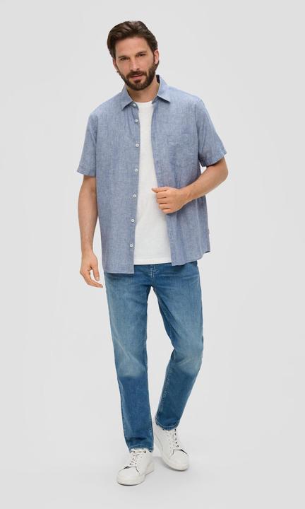 Immagine prodotto s.Oliver Hemd Regular: Kurzarmhemd aus Leinen-Baumwoll-Mix (S)