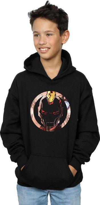 Image du produit - Sweat à capuche IRON MAN MONTAGE SYMBOL - Garçon (152, 158)