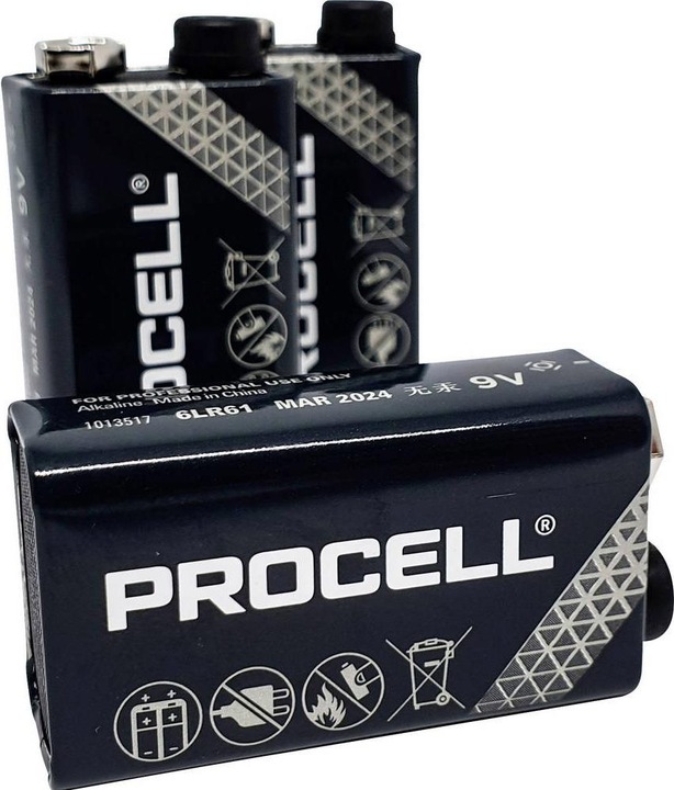 Produktbild Procell 9 V Block-Batterie Alkali-Mang Industrial 6LR61 (10 Stk., 9V Block)