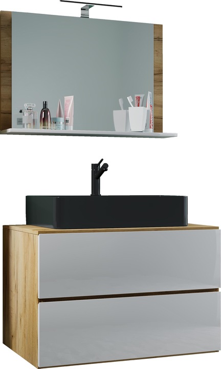 Produktbild VCM 3-tlg Waschtisch Badmöbel Lendas 80 cm M