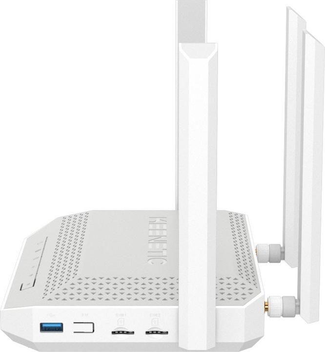 Actual product image Keenetic Hopper 4G+ Router Mesh 4G Wireless AX 3000Mbps Dual-Band Bianco