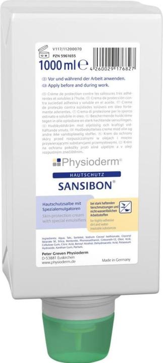 Immagine prodotto PGP Physioderm crema protettiva per la pelle Sansibon 1000ml crema flacone pieghevole (1000 ml)