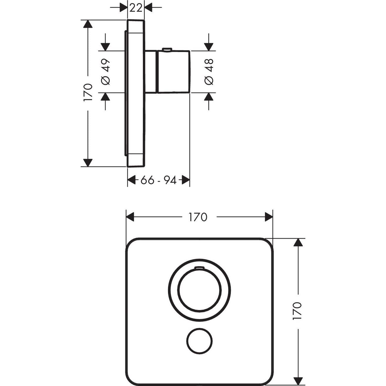 Thumbnail - Axor, Badarmatur, Unterputz Highflow-Thermostat