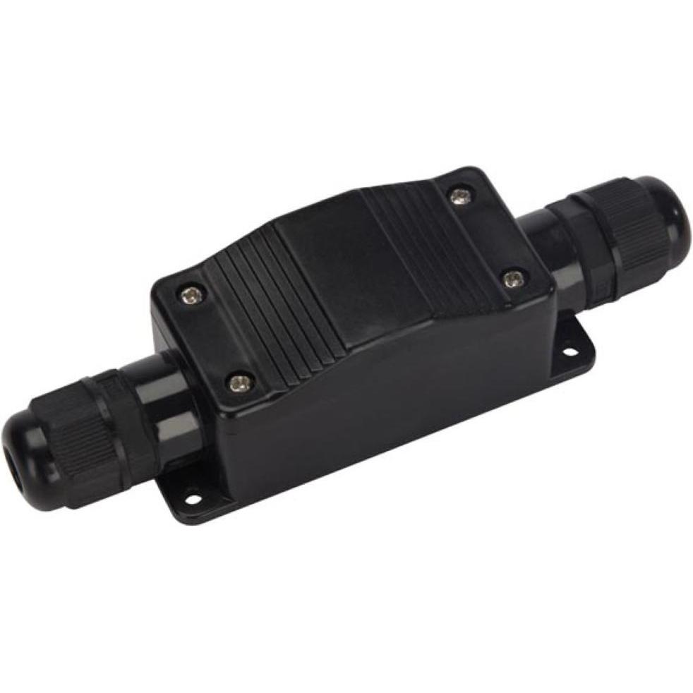 Velleman Scatola Di Giunzione A 2 Vie - Impermeabile - Ip68, Accessori di elettronica + Alloggiamento, Nero