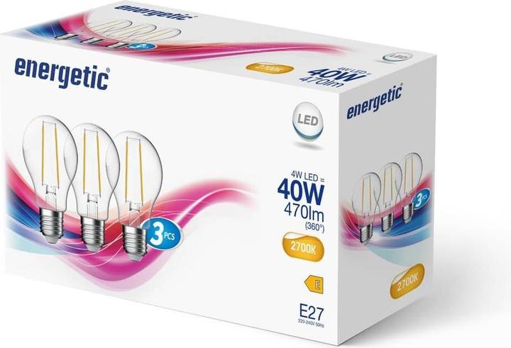 Produktbild Nordlux LED Lampe E27 4W 2700K warmweiss Klar 5181000923 (E27, 3x)