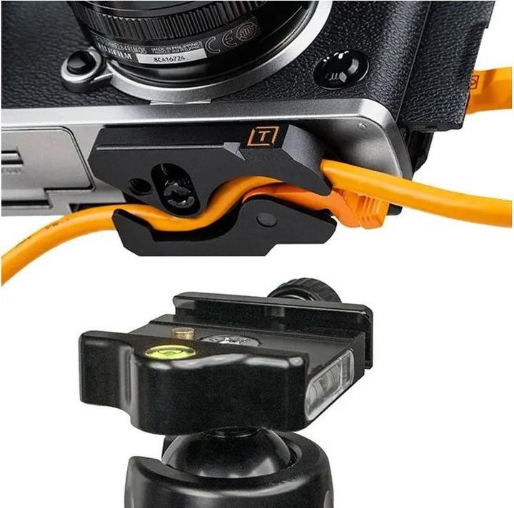 Actual product image Tether Tools LeverLock&Cable Kit Optima 10G rechts orange 4,6m (4.60 m, USB 3.2 Gen 2)