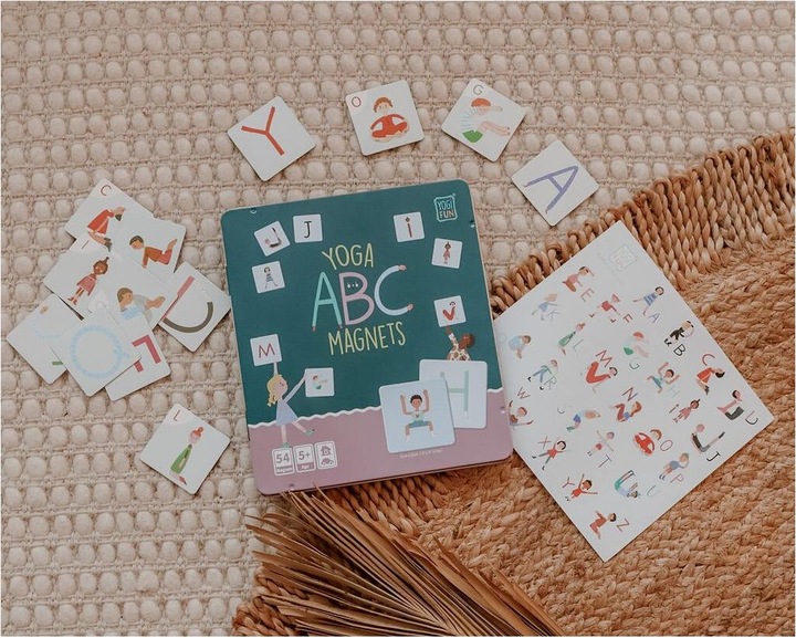 Actual product image Yogi Fun Yoga ABC Magnets (English, German, French, Italian)