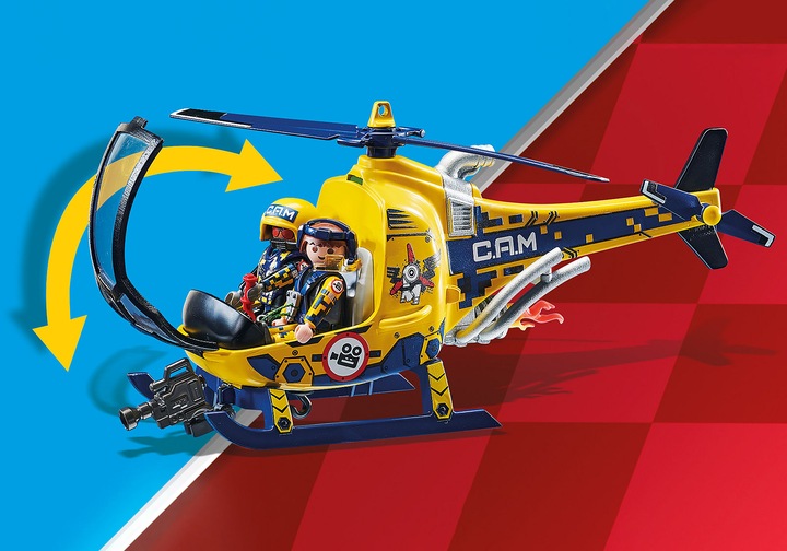 Produktbild Playmobil Air Stuntshow Filmcrew-Helikopter (70833, Playmobil Stuntshow)