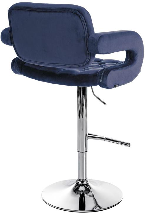 Produktbild Swisshandel24 Barhocker Dublin Samt chrom, blau