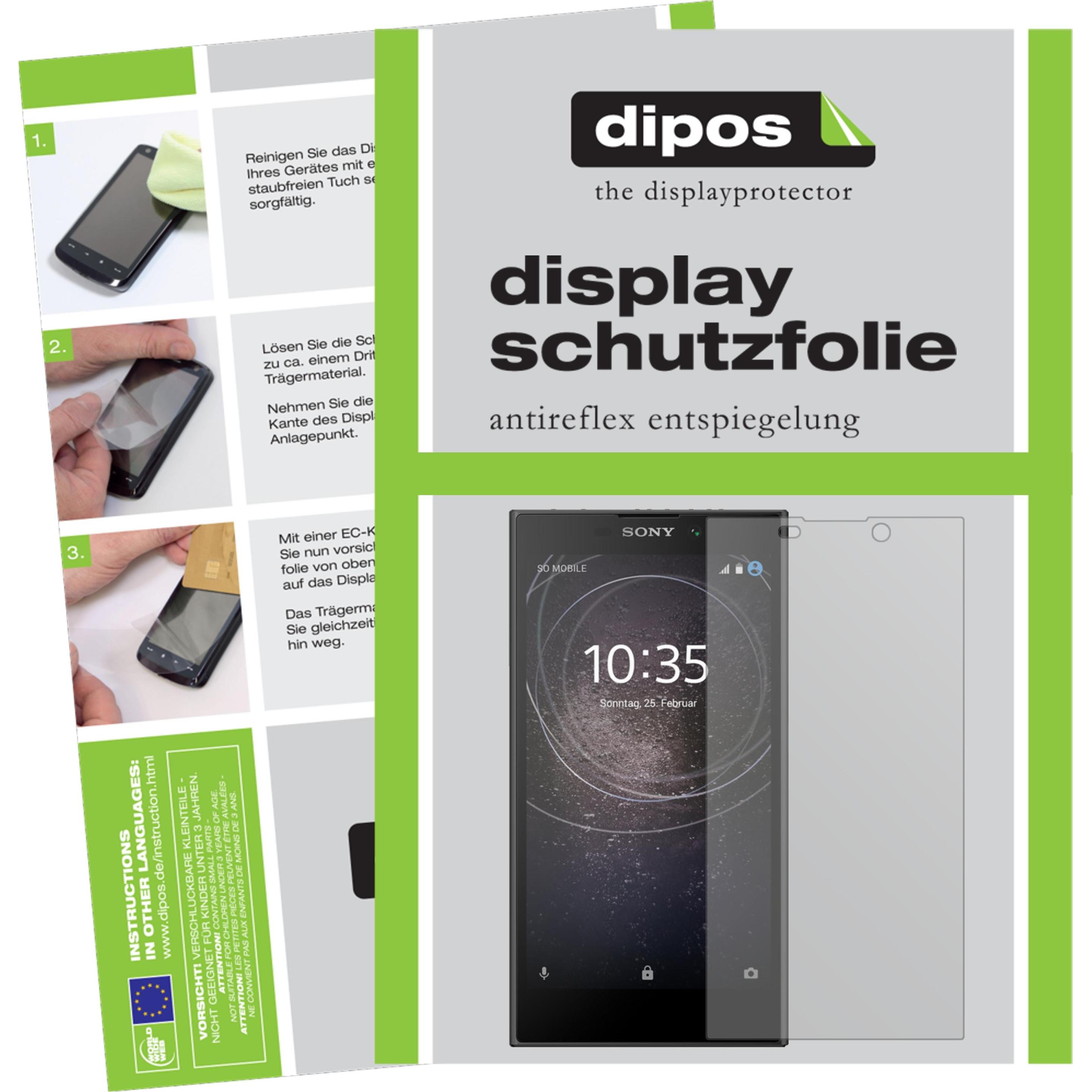 Dipos Displayschutzfolie Antireflex (2 Stück, Sony Xperia L2), Smartphone Schutzfolie, Transparent