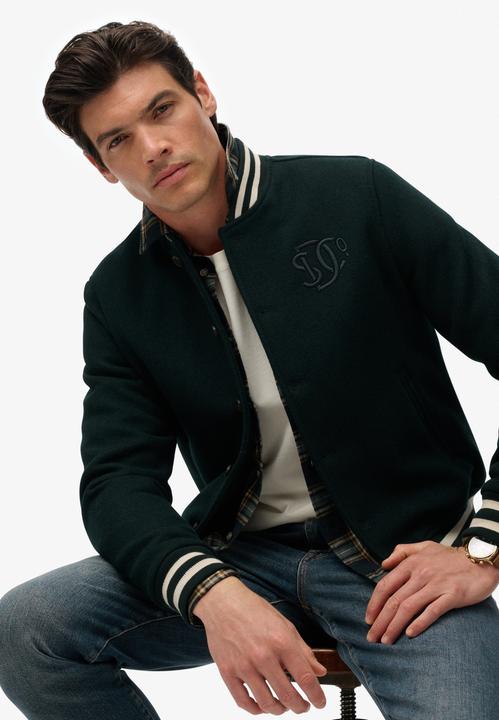Actual product image Superdry Varsity Monogram Wool Bomber Jacket (3XL)