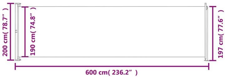 Produktbild vidaXL Seitenmarkise (6 m)