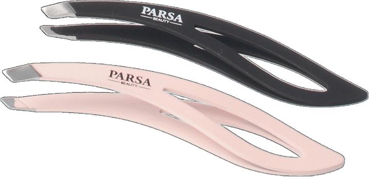 Produktbild Parsa Beauty Parsa Design-Pinzette, schräg, schwarz - rosé