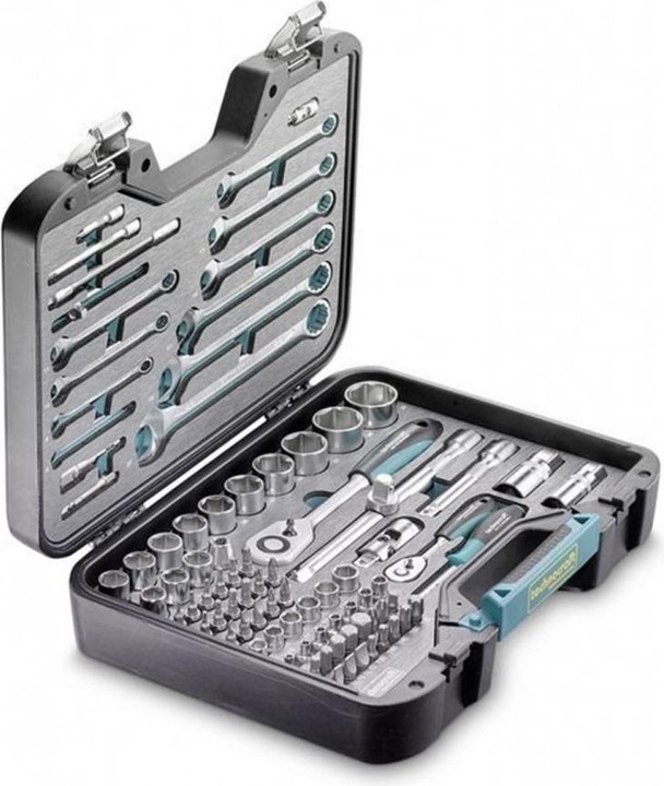 Actual product image technocraft BLACK socket spanner set 1/4" + 1/2", 82 pcs (1/4", 1/2")
