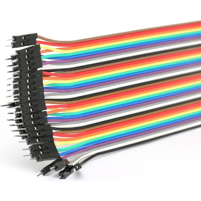 Eneroid BLANKO Flexible Verbinder für Laborsteckboards 40teilig, SteckerBuchse, Elektronikkabel + Stecker, Mehrfarbig