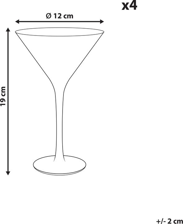 Immagine prodotto Beliani Morganite (2.20 dl, 4x, Bicchieri da Martini)