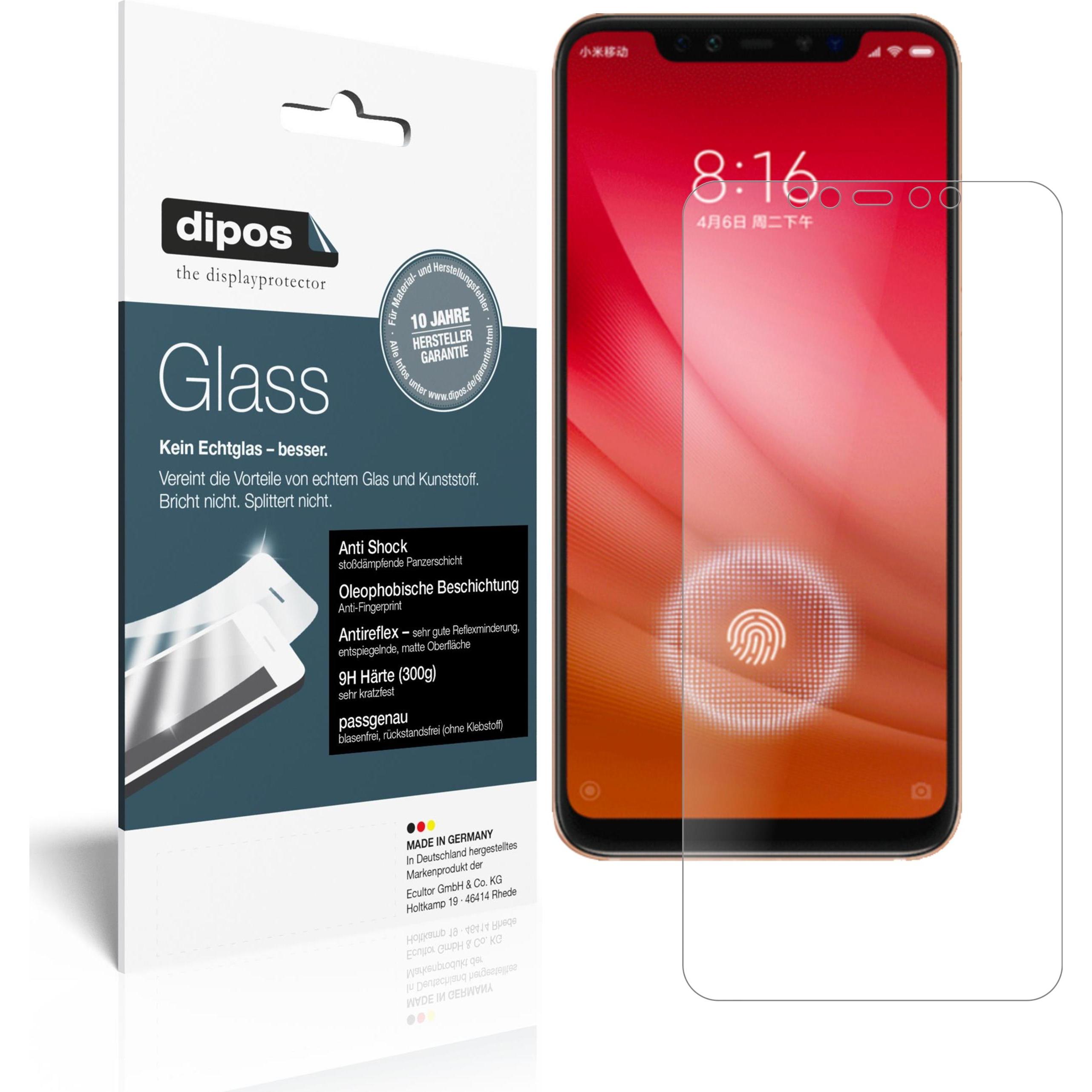 Dipos Displayschutz Anti-Shock (1 Stück, Xiaomi Mi 8 Pro), Smartphone Schutzfolie, Transparent