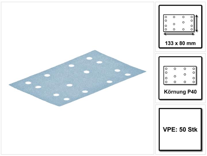 Produktbild Festool Schleifstreifen STF 80x133 P40 GR/50 (40)