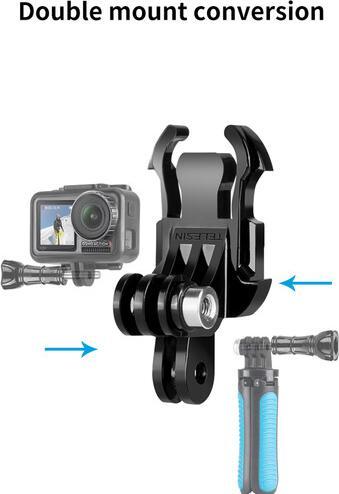 Produktbild Telesin Dual GoPro-Style 3-Prong Buckle Mount (Black) (DJI Osmo Action, Xiaomi yi)