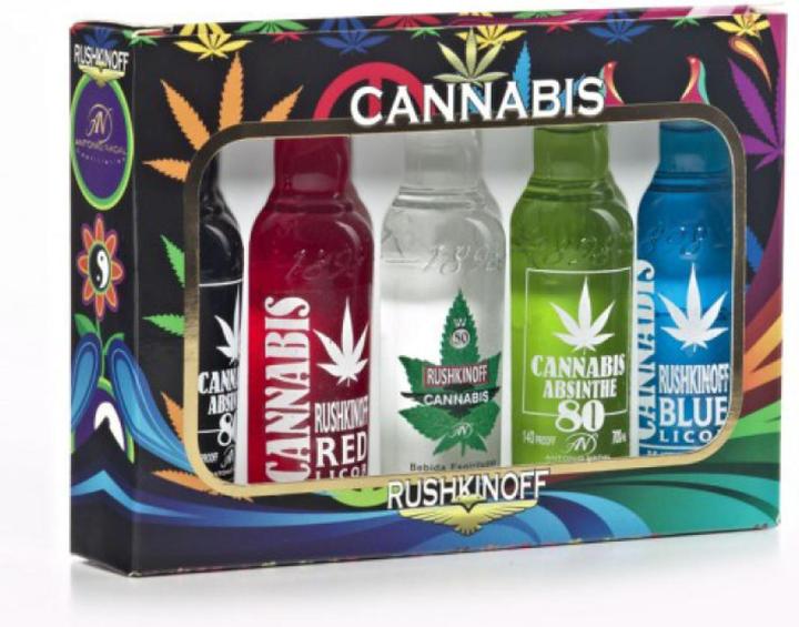 Actual product image Rushkinoff Cannabis Miniatur Drinks (5 x 4 cl)