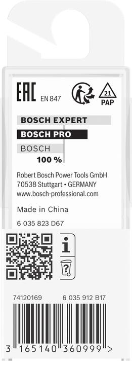 Actual product image Bosch Professional Zubehör Grooving cutter, 1/4-inch, D1 8 mm, L 19.6 mm, G 51 mm. For hand routers