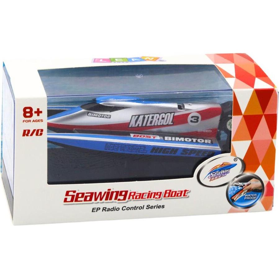 Lean Toys Rc Ferngesteuertes Motorboot Blau/Silber 14Cm