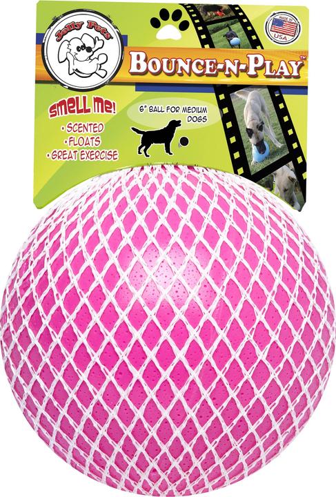 Immagine prodotto Jolly Pets Palla Bounce-n Play 11cm Rosa (odore di gomma da masticare) - (JOLL068B) (Palla giocattolo per cani)