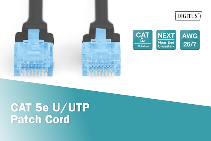 Produktbild Digitus Netzwerkkabel (U/UTP, CAT5e, 1 m)