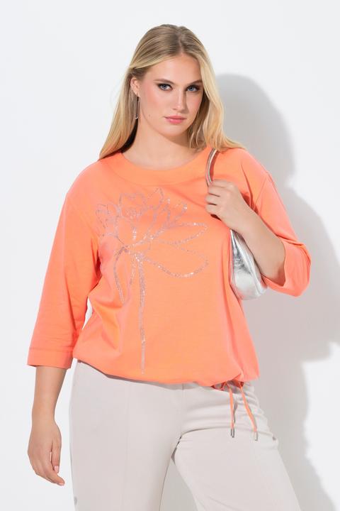 Actual product image Ulla Popken Rhinestone Flower Tee (62)