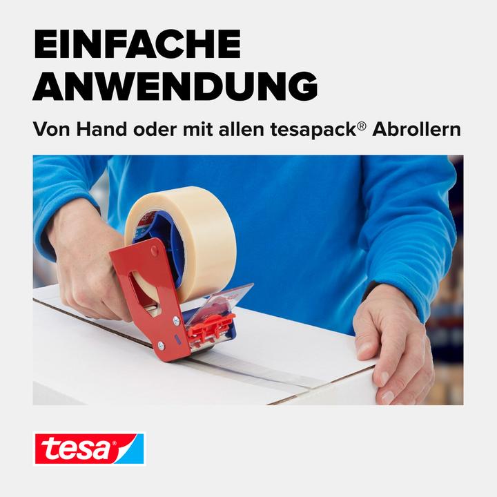 Produktbild tesa tesapack ULTRA STRONG Paketklebeband - PVC Packband für festes Verpacken und sicheres Bündeln (50 mm)