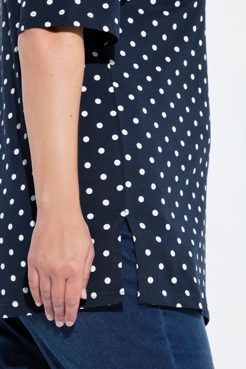 Actual product image Ulla Popken Polka Dot V-Neck Tee (62)