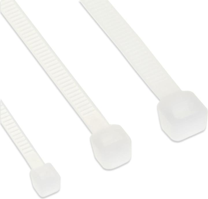 InLine ® Cable ties, length 100 mm, width 2.5 mm, natural, 100 pieces (Plastic cable ties, 100 mm, 100 pcs.)