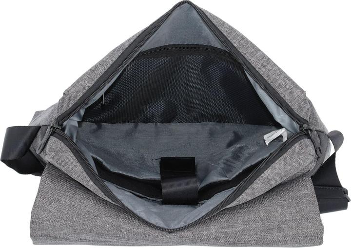 Actual product image Lightpak Notebook shoulder bag "WALKER", polyester, gray adjustable, padded shoulder strap, carrying handle (13")
