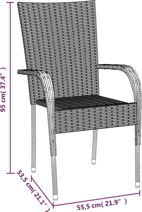 Produktbild vidaXL Garten Essgruppe (160 x 80 x 74 cm)