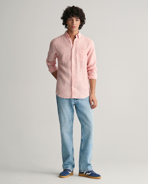 Produktbild GANT gestreiftes hemd reg linen (XL)