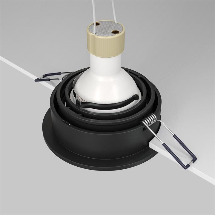 Image du produit Maytoni Atom Downlight, Luminaire encastré GU10 rond noir Ø92mm (GU10)