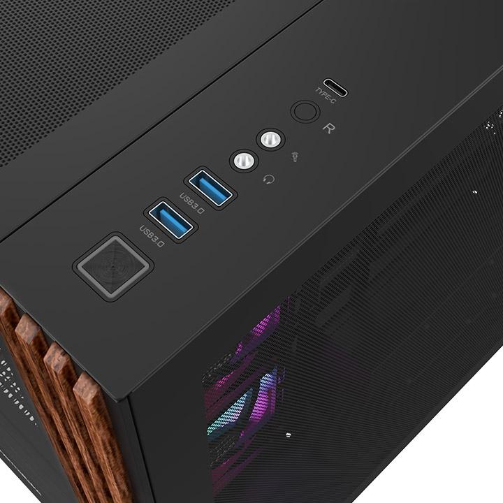Actual product image Thermaltake Geh View 380 WS Midi Tower "ARGB" Black retail (ATX, mATX, Mini-ITX)